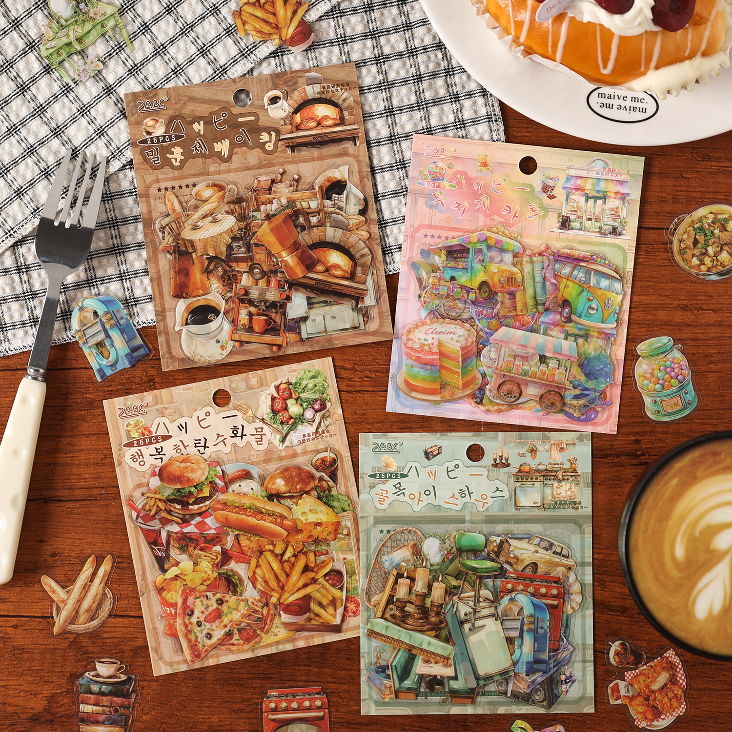 Pet Supplies Is Food - 25pcs/pack Delicious food Stickers Junk Journal