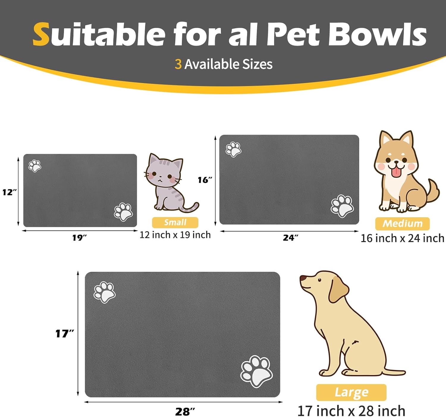 Pet Feeding Mat-Absorbent Dog  - Pet Supplies Is Food avaliação e preço