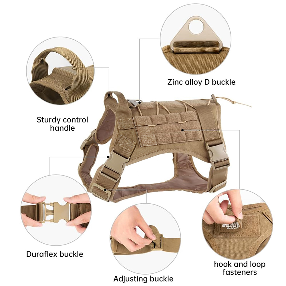 Tactical Dog Harness for Large - No Pull Dog Harness avaliação e preço