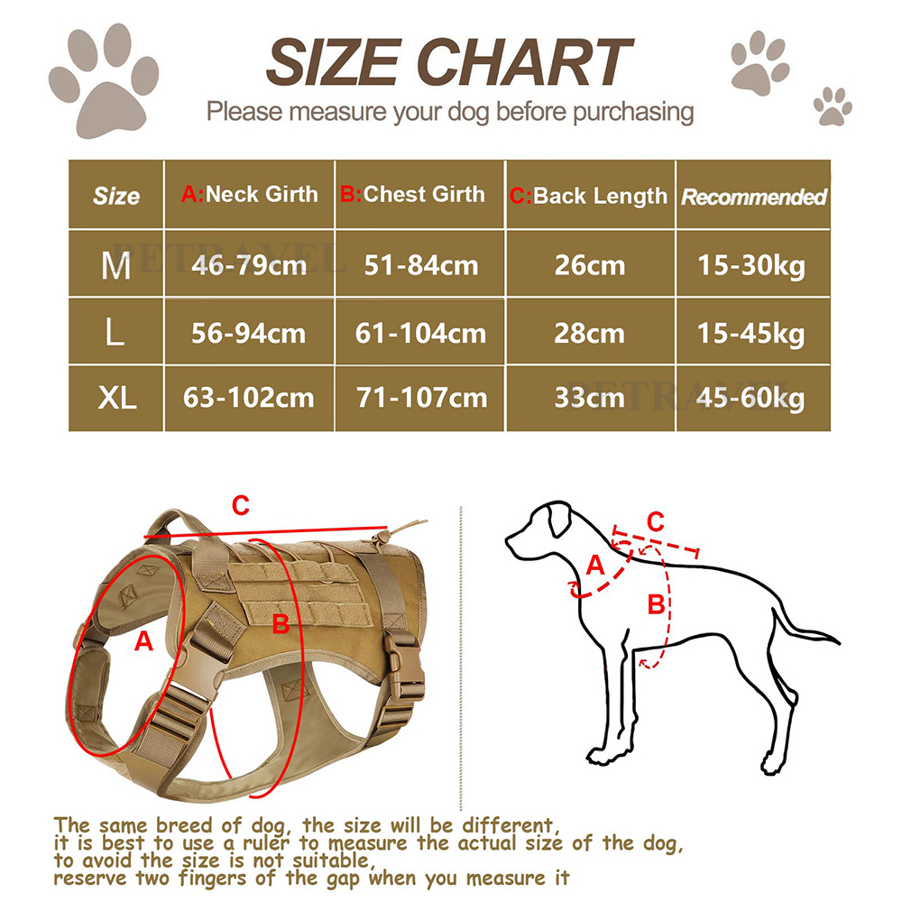 Tactical Dog Harness for Large - No Pull Dog Harness avaliação e preço