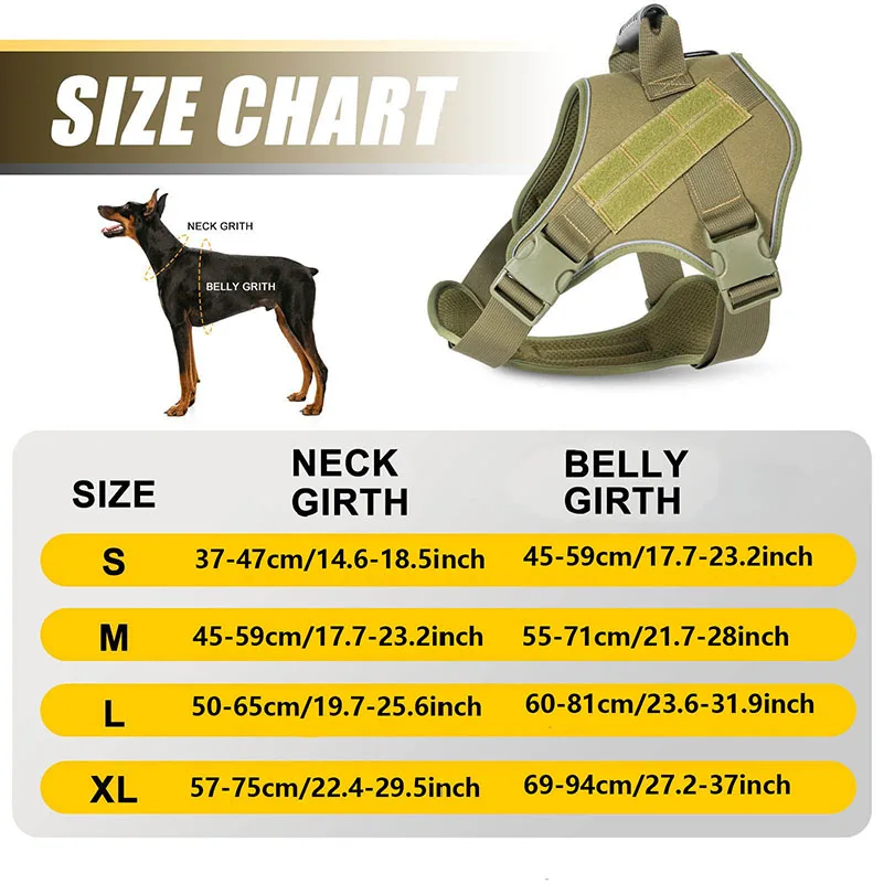 Tactical Dog Harness for Large - No Pull Dog Harness avaliação e preço