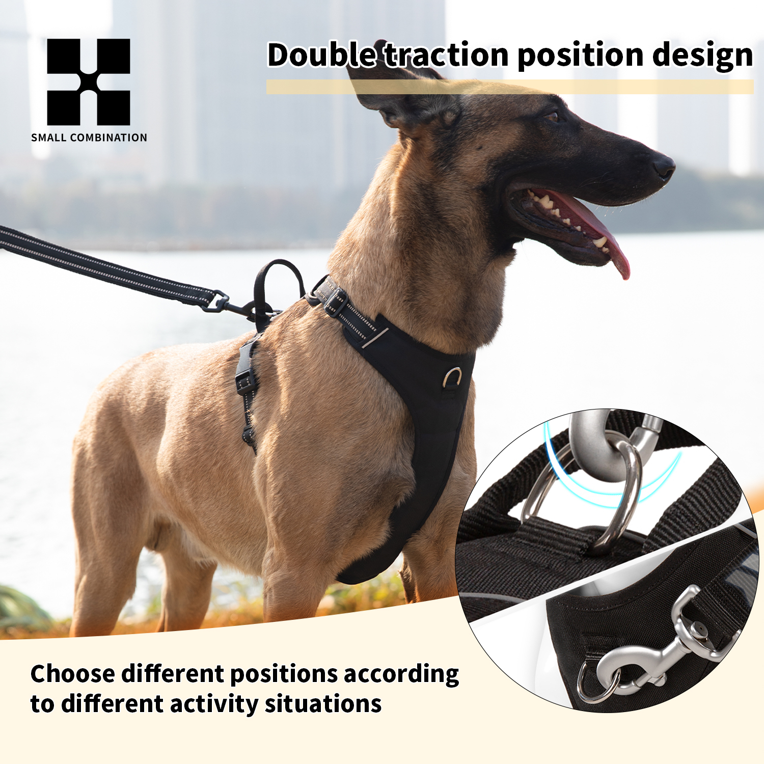 SMALL COMBINATION Dog Harness  - No Pull Dog Harness avaliação e preço